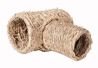 Dehner Túnel de Hierba para Animales pequeños, Aprox. 42 x 30 x 25 cm, Hierba Seca, Natural