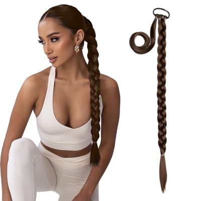 Lullabellz Grande Hair Braid, 66 cm de long, marron chocolat