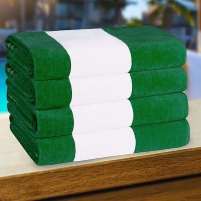 Superior Cotton Striped Beach Towels, Colorful Towels for Adult, Kid, Pool, Swimming, Sand, Travel, Large Oversized, Absorbent, Fast Drying, Bath Basics