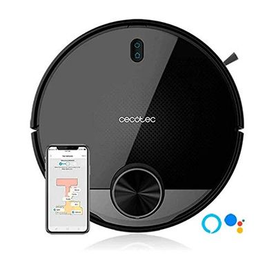 Cecotec Robot Aspirador y Fregasuelos 3490 Elite Robot Aspirador. Láser, 10 Modos de Funcionamiento, Cepillo para Mascotas