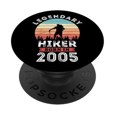 Escursionista leggendario nato nel 2005, 20° compleanno maschile PopSockets PopGrip Adesivo