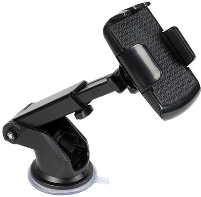 Porta telefono a Gru con ventosa per vetro e cruscotto - regolabile, allungabile con rotazione 360° - 17 cm x 23 cm