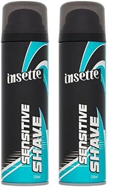 Insette Sensitive Shave Shaving Foam 250ml (Pack of 2)