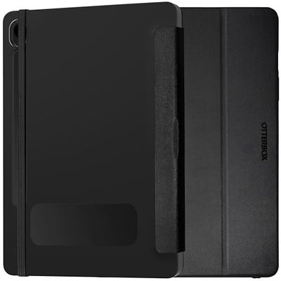 OtterBox React Folio Case for Samsung Galaxy Tab S10 FE, Galaxy Tab S9 FE, Shockproof, Drop proof, Ultra-Slim Protective Folio Case, Tested to Military Standard, Black, Non-Retail Packaging