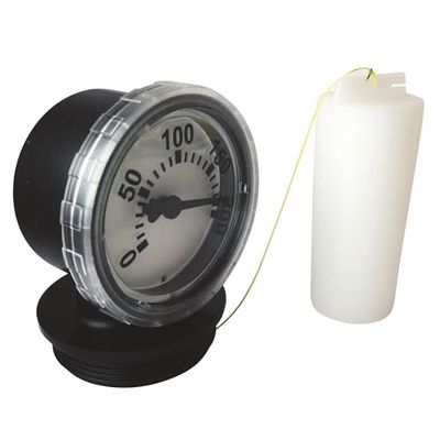 SOMATHERM FOR YOU, Jauge mécanique pour cuve fioul 2" - Indicateur de niveau de fioul de 0 à 2 mètres - Cadran réglable - Convient à toutes les installations de fioul