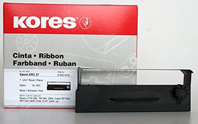 Kores 2249457 Ruban de haute qualité en nylon compatible avec Imprimante ADS 10 mm x 3 m Noir