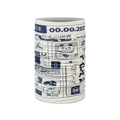 Buff Multifunctional Tour de cou Original EcoStretch Homme Femme Adulte, Foulard, Tubulaire, Multifonctionnel, Cou et Tête, Course, Marche, Randonnée, Durable, Léger, Blanche, Taille Unique