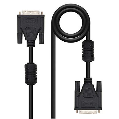 5,0 m lange single-link DVI-kabel, 18 + 1 stekker naar stekker, ideaal voor het aansluiten van digitale videoapparaten en zorgt voor hoogwaardige, storingsvrije transmissies. Perfect voor monitoren en