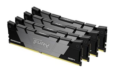 Kingston FURY Renegade 32GB 3600 DDR4 CL16 DIMM (Kit de 4) Memoria gamer para Ordenadores de sobremesa - KF436C16RB2K4/32