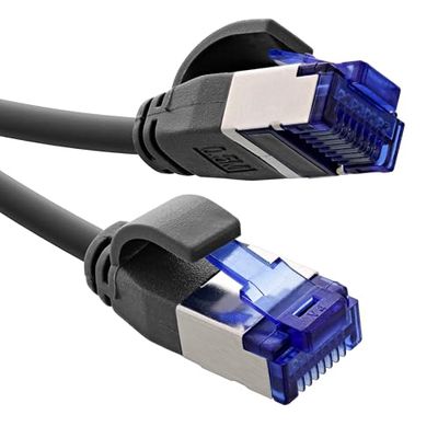 InLine 74903S kabel sieciowy 3 m, S/FTP, TPE (LSZH), kabel krosowy Cat.6A, 500 Mhz, slim, Gigabit LAN, sieć, Ethernet, miedziany, PoE, czarny, 74903S