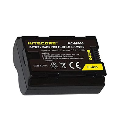 Nitecore Batería para cámara NP-W235, Alternativa a Fujifilm NP-W235.