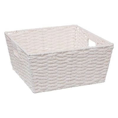 5five - cestino in vimini mix n modul 31x15cm bianco