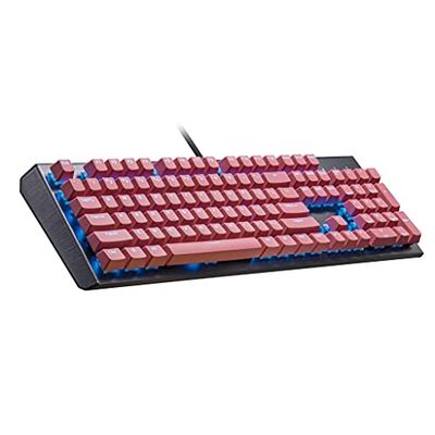 Cooler Master PBT Doubleshot bakgrundsbelyst tangentbord, uppgraderingsset, Sakura Pink för mekaniska tangentbord, kompatibel med standard US 104-layouttangentbord
