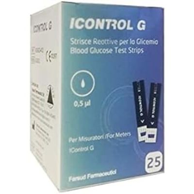 Farsud Farmaceutici Icontrol G Blood Glucose Strips, 25 Strips