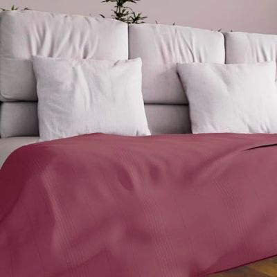 Soleil d'ocre Adele Copriletto, copridivano, Policotone, Rosa (Lampone), 180 x 220 cm