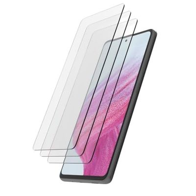 Hama Vetro protettivo per Samsung Galaxy A54 5G, 3 pezzi (vetro temperato per Galaxy A54 con durezza 9H, antigraffio, antiurto, vetro temperato di sicurezza classe di protezione 7, vetro display +