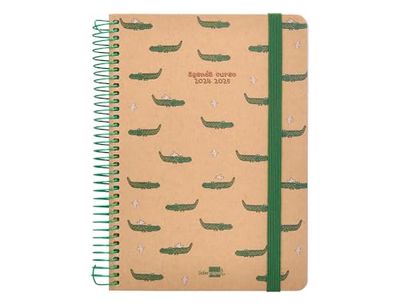 Agenda scolaire Liderpapel année 24-25 classique crocodile 1 jour par page DIN A5