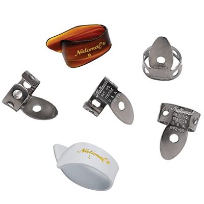 D'Addario National rostfritt stål fingerplockpaket – 6-pack