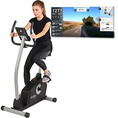 MY CARE FIT CV-351 Apartamento Motorizado y Conectado Bicicleta por Care | 16 niveles de dificultad - Asiento Cómodo Ajustable - Bicicleta Interior para Fitness y Deporte en Casa