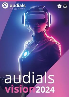 Audials Vision 2024 - Mejora y organiza videos con AI | 1 Dispositivo | 1 Usuario | Código de activación PC enviado por email