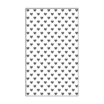 Vaessen Creative 100604-109 Mini Embossing Folder, Hearts, for Adding Texture and Dimension to Scrapbook Pages, Cards and Other Papercraft Projects, 3 x 5 inches