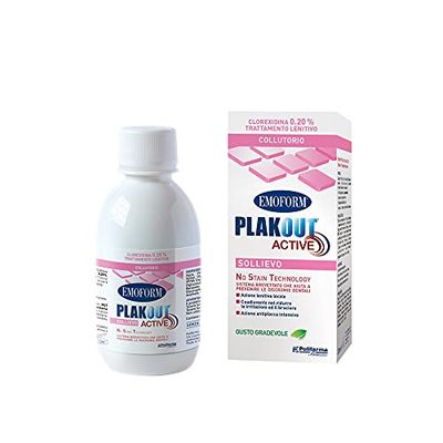Emoform Plak Out Active Sollievo Collutorio, trattamento lenitivo - 200 ml