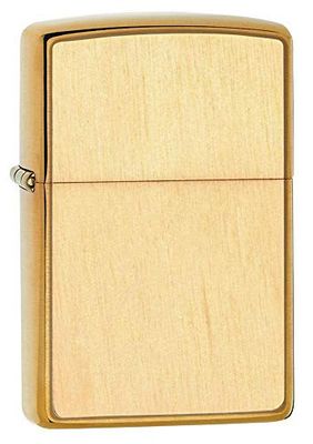 Zippo - Woodchuck Birch - Birch Emblem Attached, Brushed Brass - Windproof Lighter, refillable, in gift box