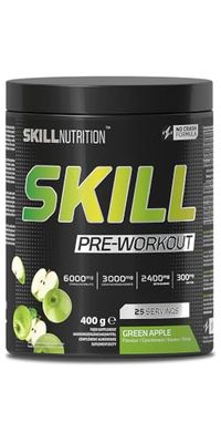 Skill Nutrition Pre-Workout Green Apple - No-Crash Formula with Extended-Release Caffeine | Xtenergy®, TheaGreen™, Vitacholine®, Astragin® | Vegan, Halal | B-Vitamins, Citrulline, Beta-Alanine