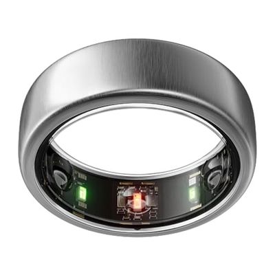 Oura Gen3 Smartring Horizon – Maat 9, Brushed Titanium | Wearable die slaap, hartslag en conditie bijhoudt – Batterij gaat tot 7 dagen mee – Voor iOS + Android –Controleer je maat met de Oura-maatset