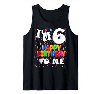 6 años 6 años 6 cumpleaños feliz cumpleaños niños y niñas Camiseta sin Mangas