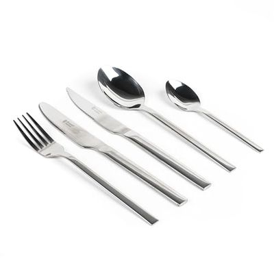 Russell Hobbs BW02842 Vermont 16 couverts - Acier inoxydable 18/0, Vaisselle pour 4 personnes, Va au lave-vaisselle, Fourchettes, Couteaux, Cuillères à café et cuillères de table, Garantie de 15 ans