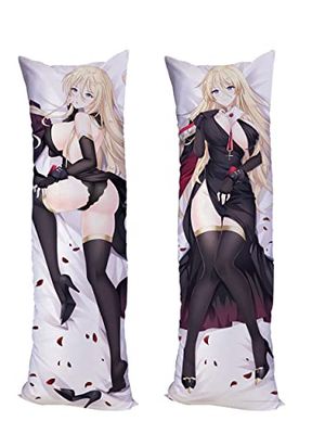 Azur Lane Bismarck Housse de Coussin Motif Dessin animé Pêche 150 x 50 cm Taie d'oreiller Shinano