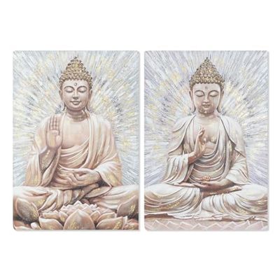 Home ESPRIT Tableau Bouddha oriental 70 x 3 x 100 cm (2 unités)
