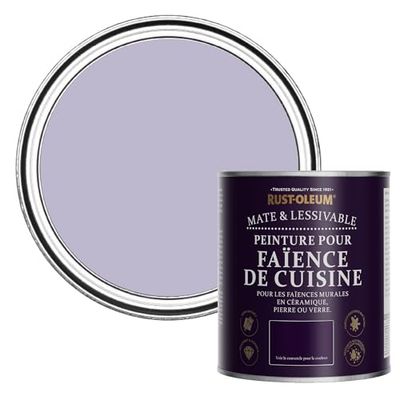 Rust-Oleum Peinture Violette Résistante à l'eau pour Faïence de Cuisine, Finition Mate - Glycine 750ml