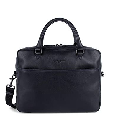 Lancaster Soft Vintage Homme, Bolso para Hombre, Noir_Bleu, Talla única