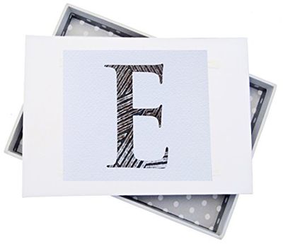 WHITE COTTON CARDS alphabetics Inicial E Mini álbum de Fotos, Multicolor