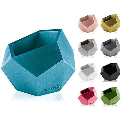 concrette Blomkruka blomkruka cement-blomkruka av betong fyrkantig geometrisk Ø 9 cm/Ø 12 cm | 17 färger