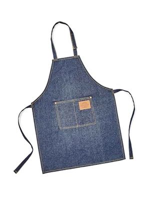 Cooksmart Kids British Designed Cotton Kid Apron | Aprons For Cooking, Arts & Crafts or Other Hobbies | Childrens Aprons For Baking, Cooking, Cleaning or Arts & Crafts - Oxford Denim