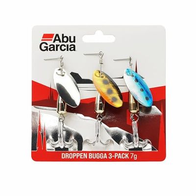 Abu Garcia Droppen Bugga 3-Confezione - Versatili esche artificiali d'acqua dolce per persici, lucci, cavedani e trote, perfette per la pesca d'acqua dolce, variegate 5 cm