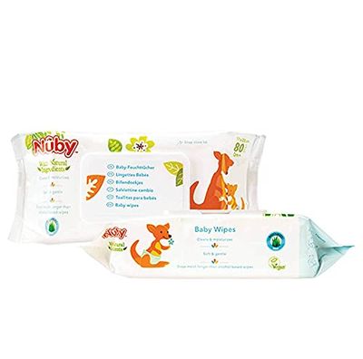 Nuby - Toallitas húmedas para bebé (2 paquetes de 80 unidades)