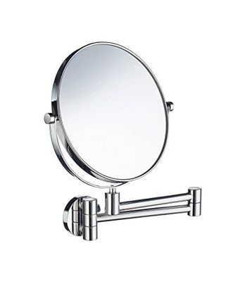 SMEDBO FK445 Outline Shaving/Make-up Mirror con braccio oscillante x7, acciaio inossidabile, cromo lucido, 33,5 x 23,5 x 4,8 cm