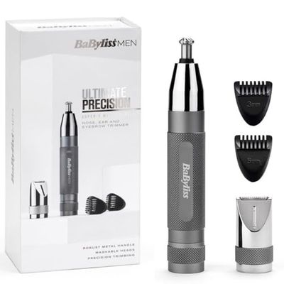 BaByliss Tagliacapelli Super-X in metallo, per orecchie e sopracciglia, robusto alloggiamento in metallo, taglio liscio e sicuro