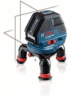 Bosch Professional Niveau laser GLL 3-50 (laser rouge, intérieur, portée : 10 m, 4 piles AA, support rotatif)