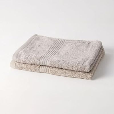 TODAY Set of 2 Hand Towels 50 x 90 cm 100% Cotton Dune