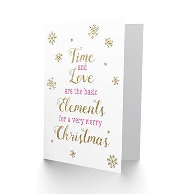 Wee Blue Coo Time and Love Christmas Christmas Greetings Card