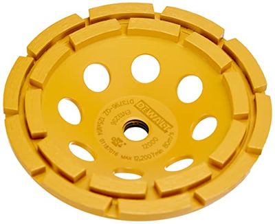 DEWALT DT3796-QZ Disco de copo de 125 mm, rosca M14 dupla, segmentos robustos de diamante, copo turbo , ferramenta de polimento rápido, adequado para uso profissional
