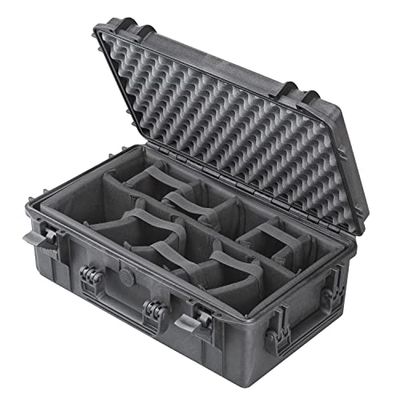 Max Cases - Valigia Fotografica con Divisorie Mobili Imbottite per Trasportare e Proteggere Apparecchiature e Materiali Sensibili, MAX520CAM, Dimensioni Interne 520 x 290 x 200 mm