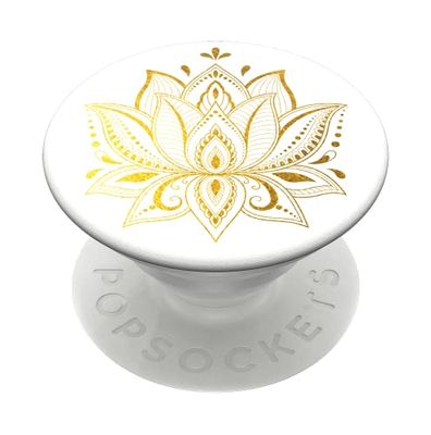 PopSockets PopGrip - Supporto e Impugnatura per Telefoni Cellulari e Tablet con Un Top Intercambiabile - Golden Prana