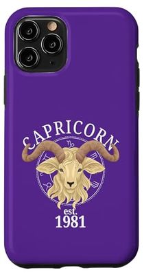 Zodiac Capricorn Born in 1981 Case for iPhone 11 Pro