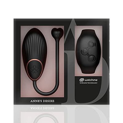 ANNE'S DESIRE HUEVO, CONTROL REMOTO, TECNOLOGÍA WATCHME, NEGRO, 150g